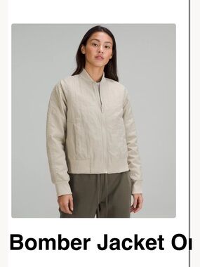 Lululemon Nonstop Bomber Jacket - Raw Linen color